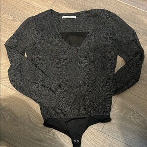 Abercrombie & Fitch Black and White Patterned Top